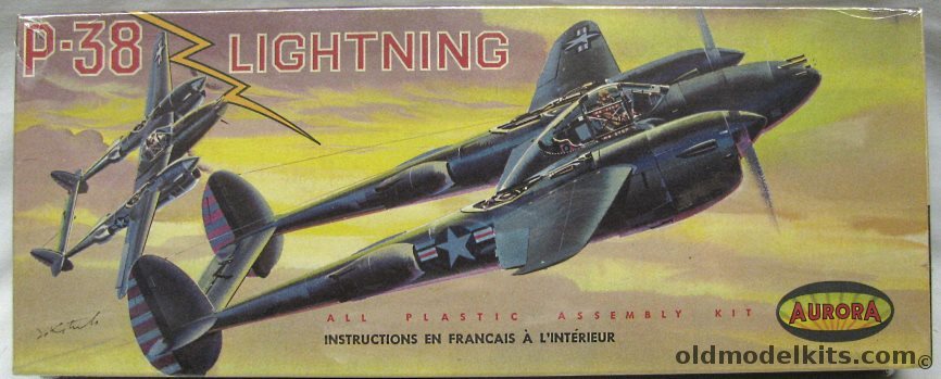 Aurora 1/48 Lockheed P-38 Lightning - Canadian Issue, 99 plastic model kit